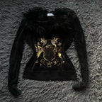 Black 2000's style zip up