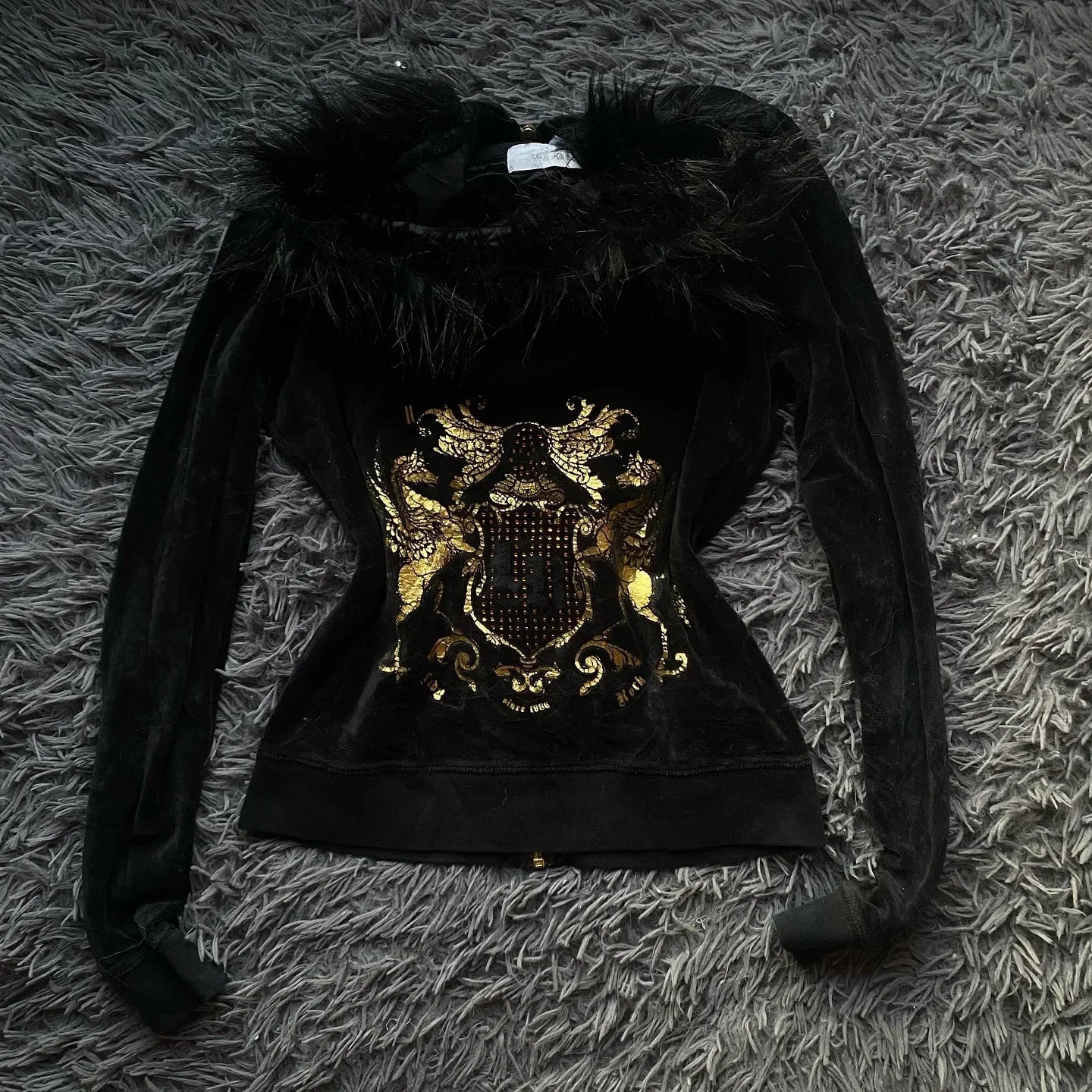 Black 2000's style zip up