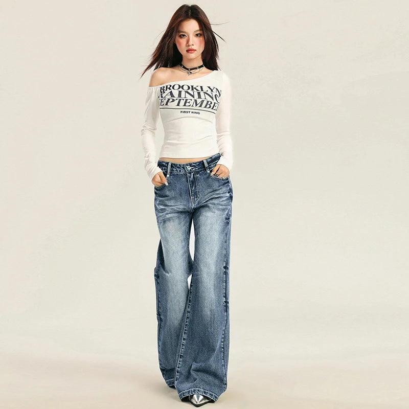 Denim Wide Leg Jeans
