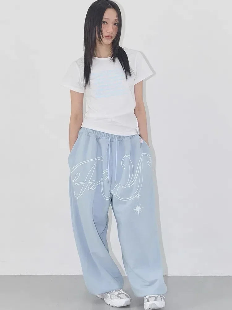 Angel Wings Graphic Breathable Pants - Planet Missy