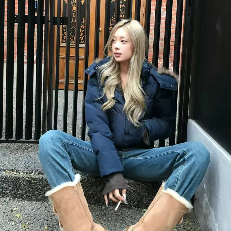 Detachable  Fur Winter Jacket