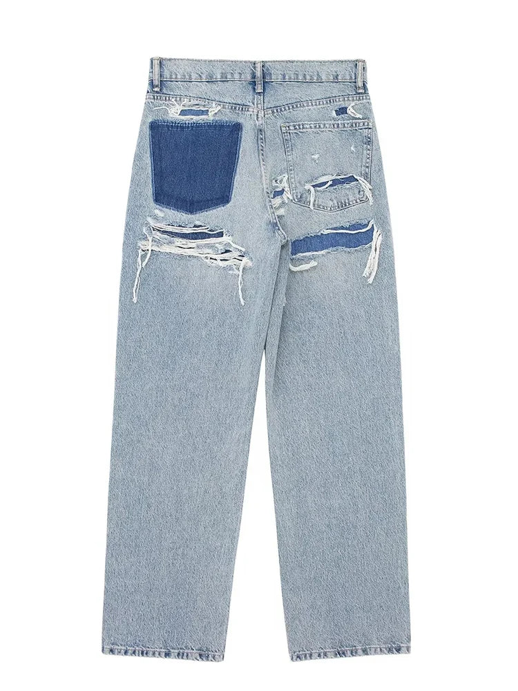 Patchwork Jeans - Planet Missy