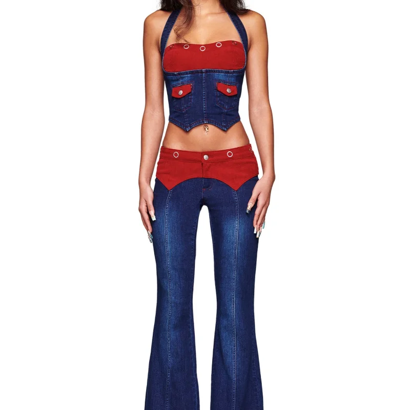 Scarlet Denim Co-ord Set - Planet Missy