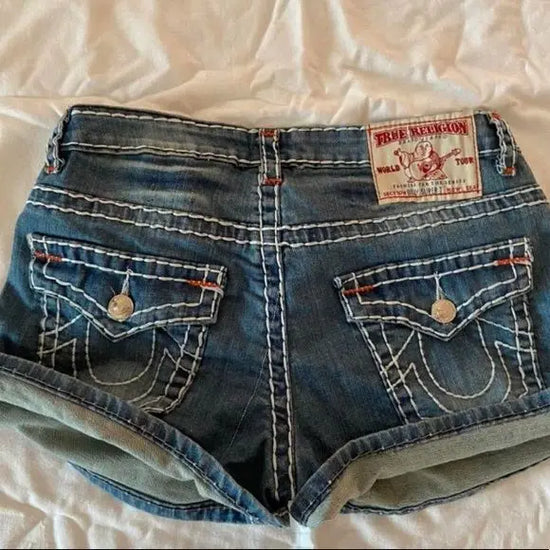 Vintage True Religion denim shorts