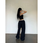 Double Waist Patchwork Pants