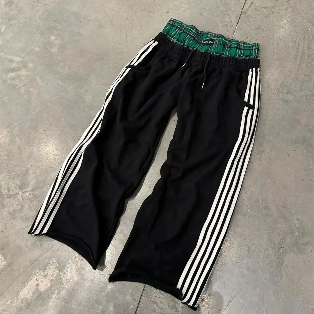 Striped Wide Leg Joggers