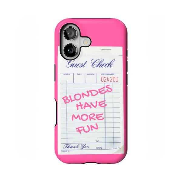 Luxury Clmj Blondes Have More Fun Phone Case for iPhone 17 16e 16 15 14 13 12 11 X XS XR XSMAX 7 8 Air Pro Max Plus Double-layer - Planet Missy