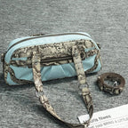 Serpentine Nylon Shoulder Bag