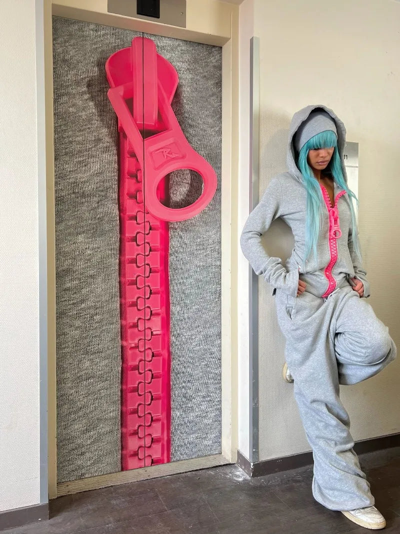 Oversized Zipper Hoodie - Planet Missy