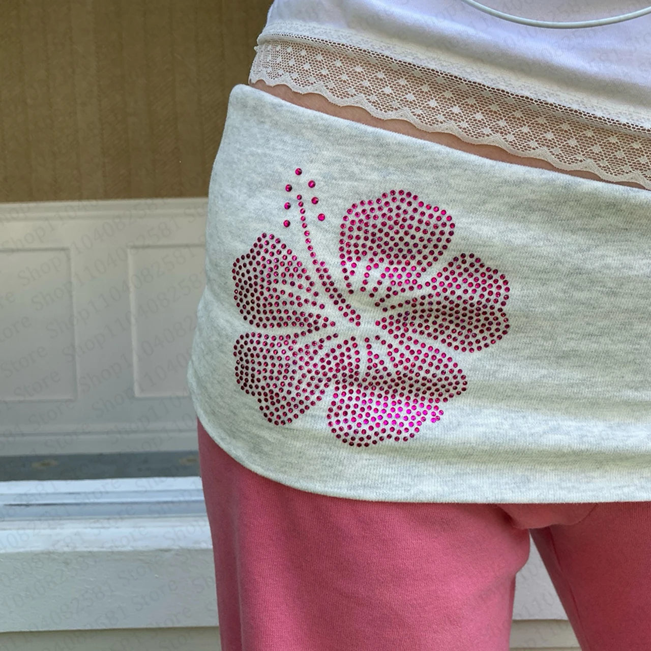 Floral Fold Over Yoga Pants