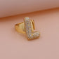 Chunky Letter Rings