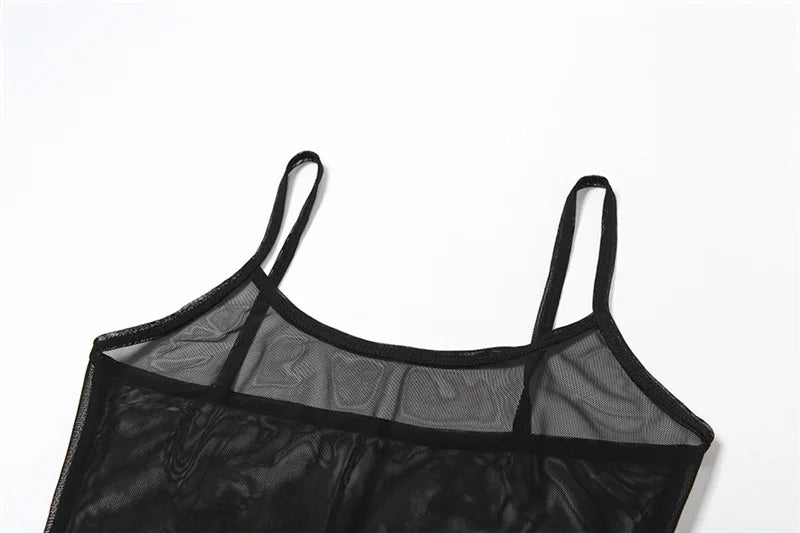 Leopard Mesh Two in One Top