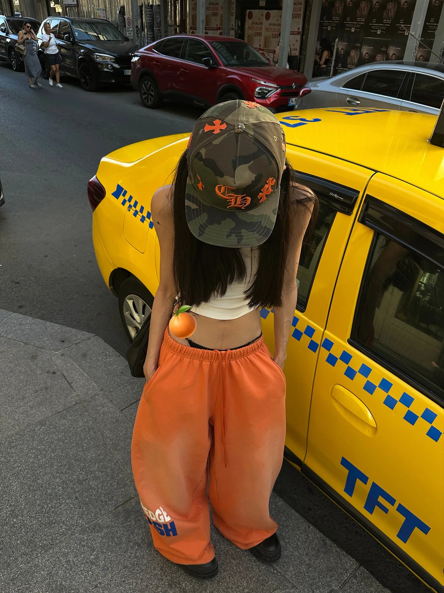 Blaze Letter Wide-Leg Joggers