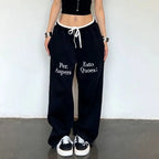 Double Waist Patchwork Pants
