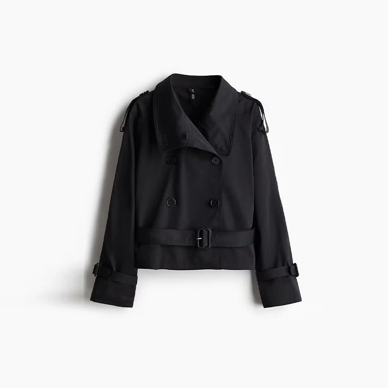 Turtleneck Trench Coat - Planet Missy