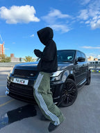 Wide Leg Stripe Jeans