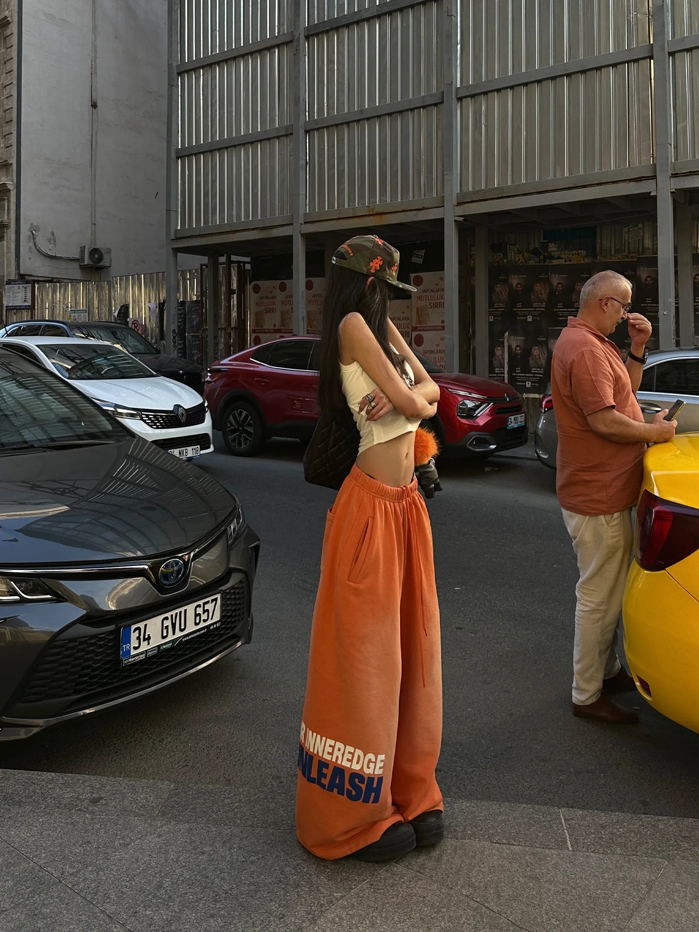 Blaze Letter Wide-Leg Joggers