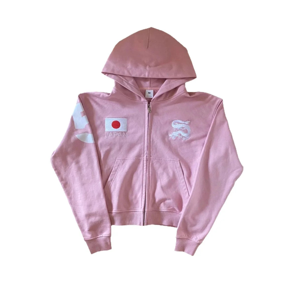 2025 Fashion  Hoodie Long Sleeve Trend New Y2k Pink Japan Embroidered Hoodie Retro Coat Street Trend Top Sportswear - Planet Missy