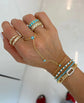 Enamel Evil Eye Charm Chain Bracelet