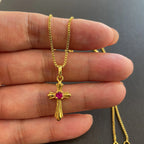 24K Gold Plating Cross Necklace
