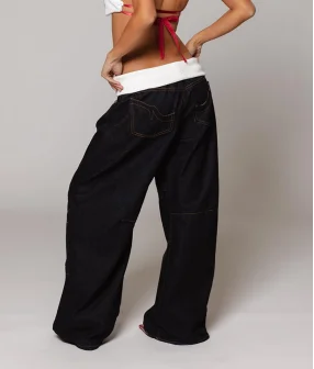 Fold over jeans - Planet Missy