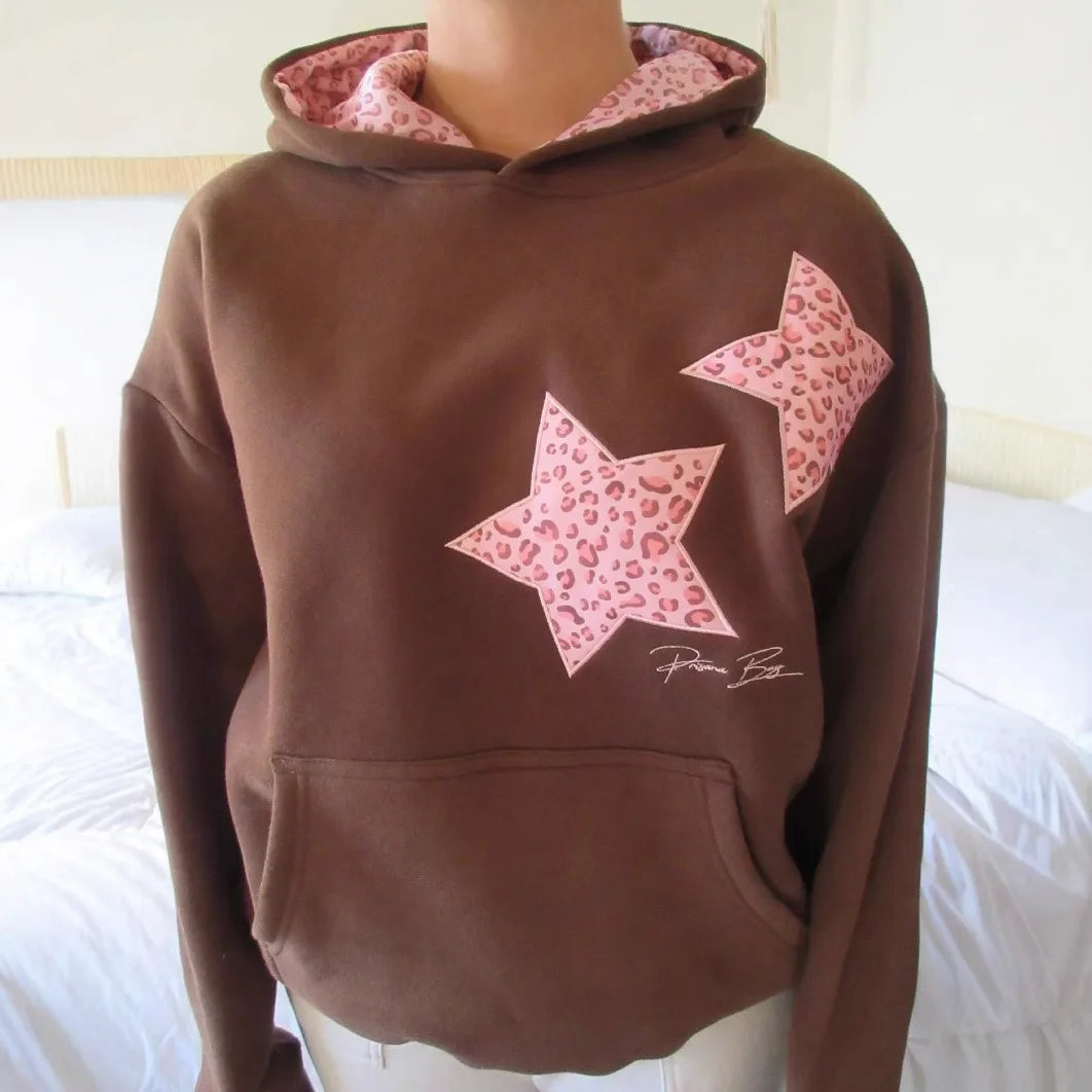 Leopard Star Girl Hoodie