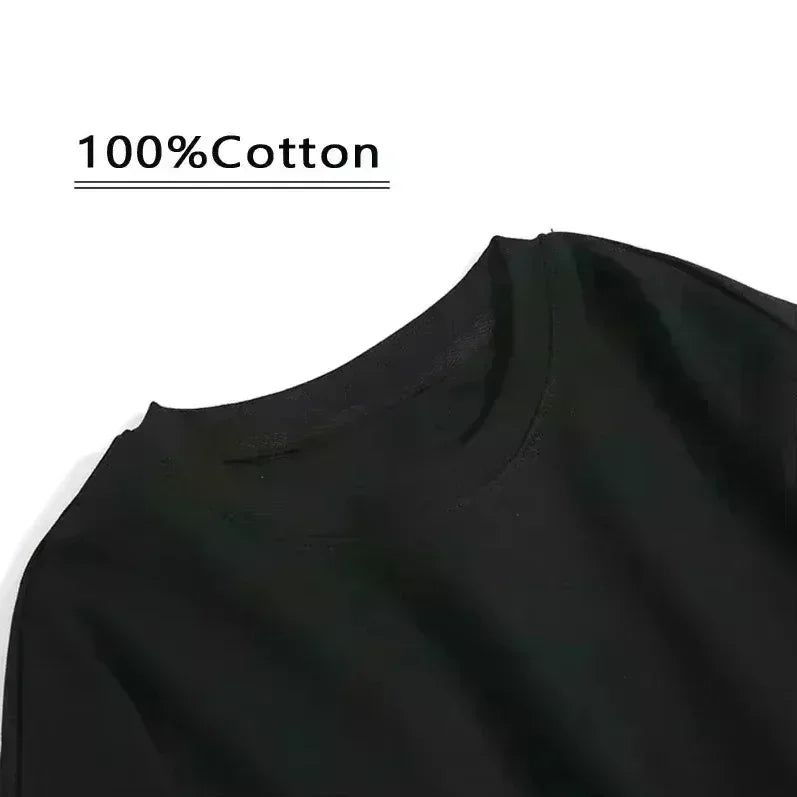 Camiseta de manga corta 100% algodón 2025 para hombres y mujeres, explosión de verano, camiseta de alta calle americana