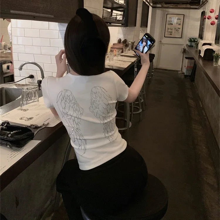 Y2K Angel Wings T Shirt