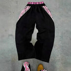 Pink Stripe Track Pants - Planet Missy