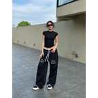 Double Waist Patchwork Pants