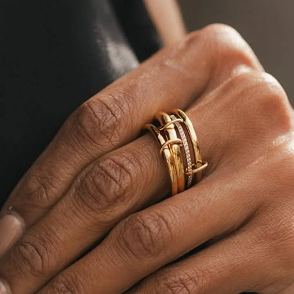 The Luxe Stacked Statement Ring