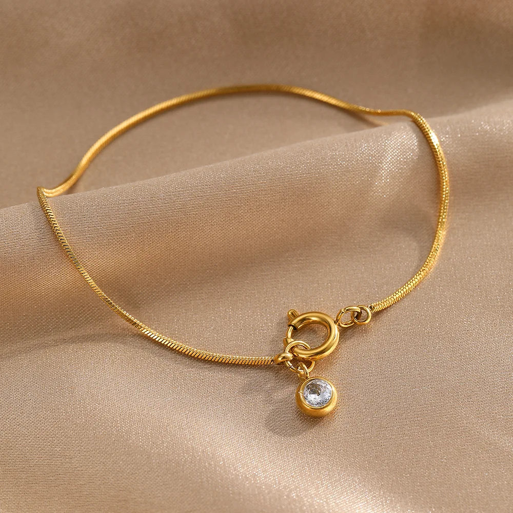 Pulsera de cadena de cuerda blanca
