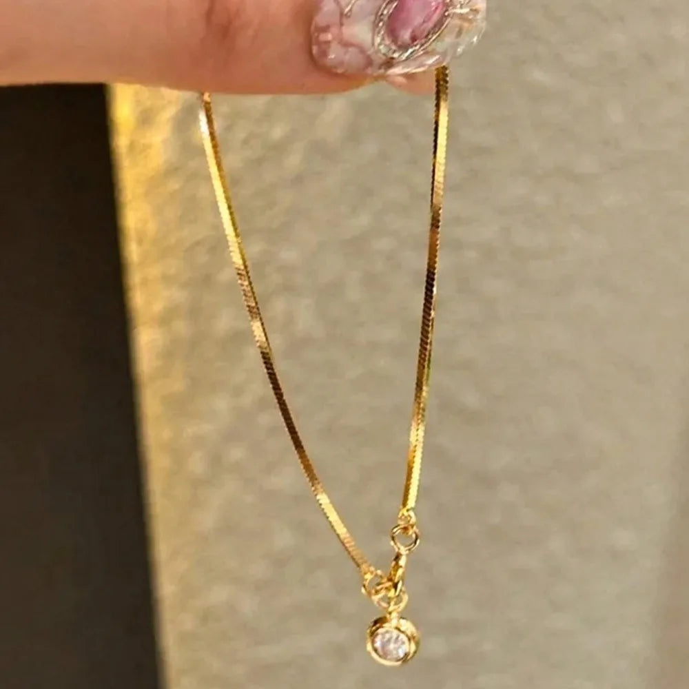 Pulsera de cadena de cuerda blanca