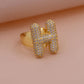 Chunky Letter Rings