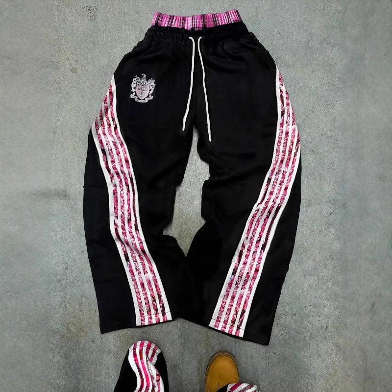 Pink Stripe Track Pants - Planet Missy