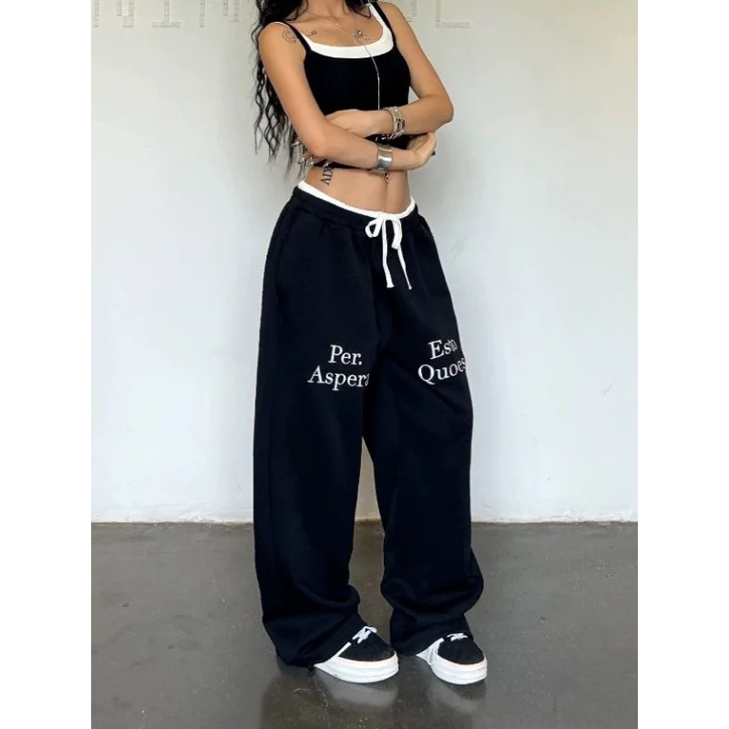 Double Waist Patchwork Pants