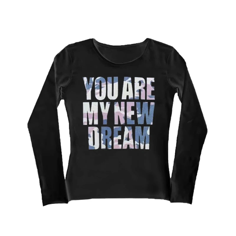 'You Are My New Dream' Camouflage T-shirt - Planet Missy