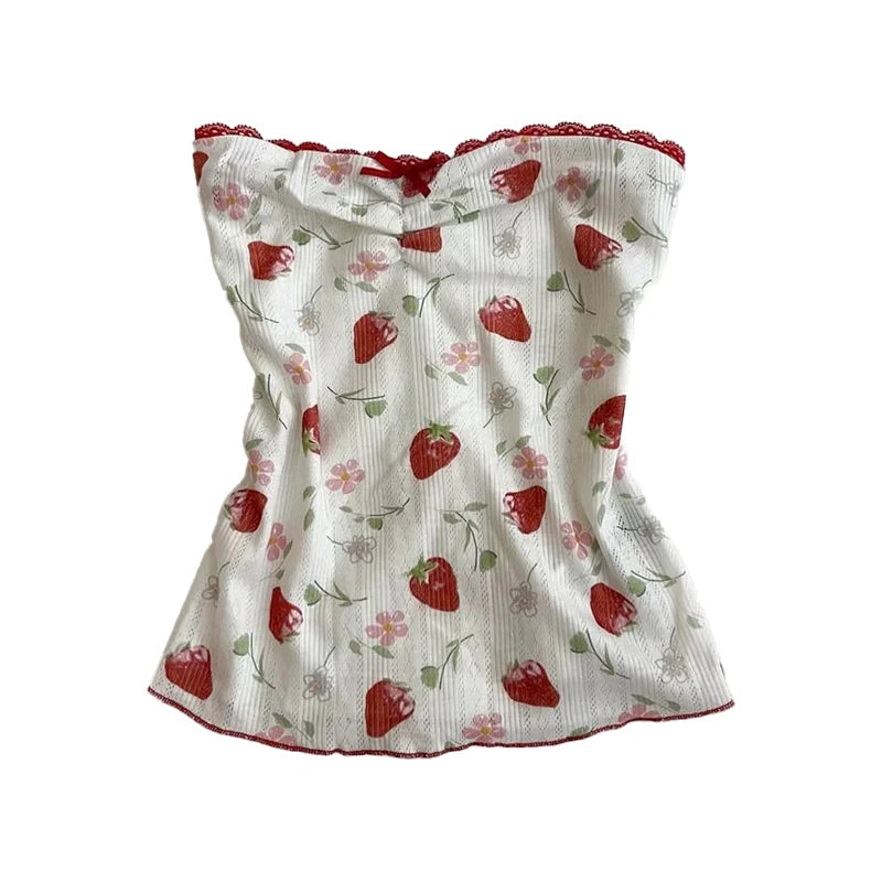 Strawberry Tube Top - Planet Missy