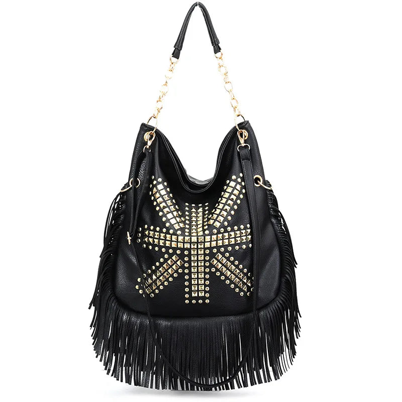 Rivet Crossbody Shoulder Bag - Planet Missy