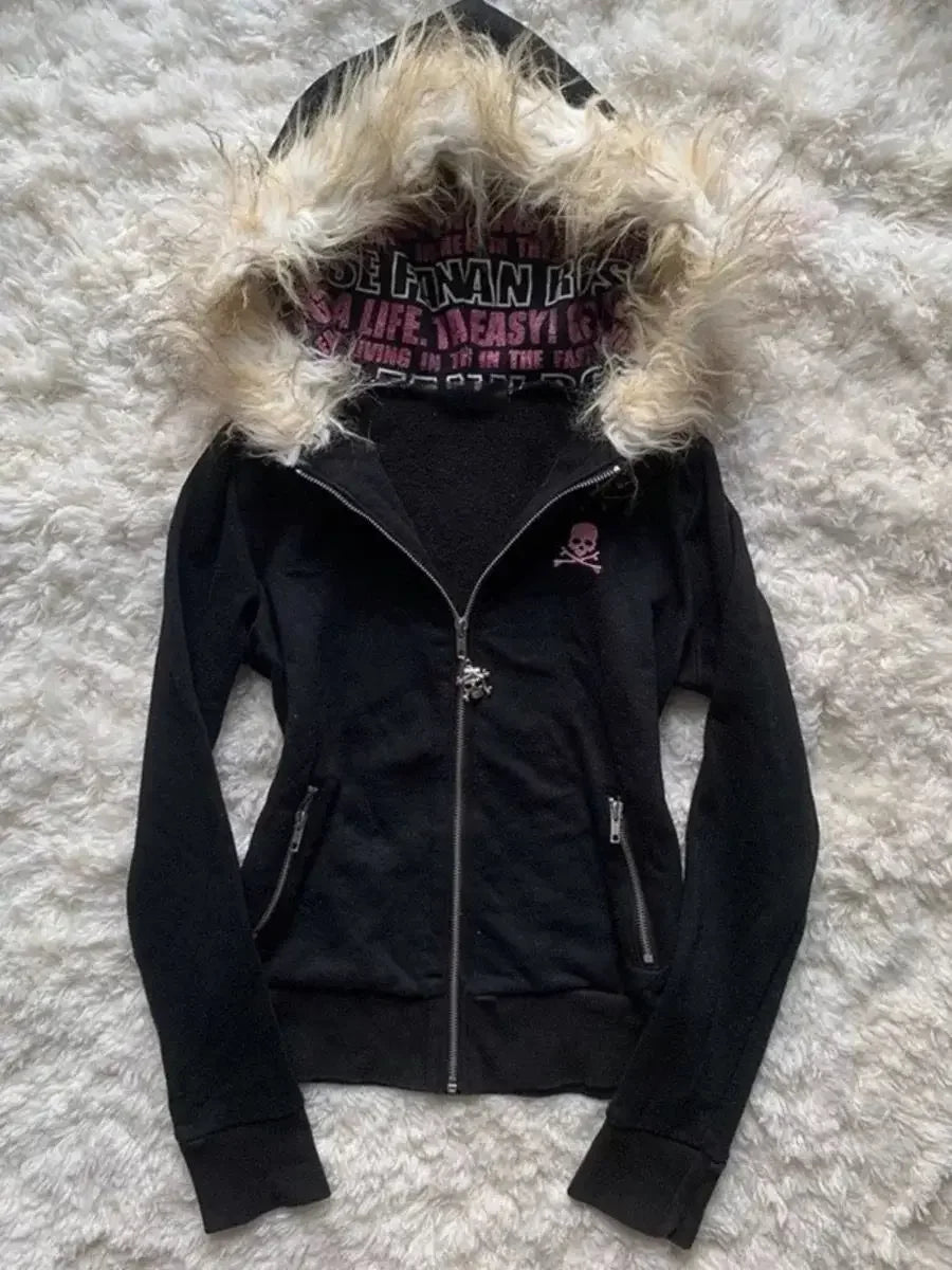 Black Cat Zip Up