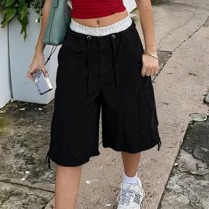 Cargo Jean Shorts - Planet Missy