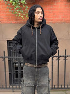 Checkered Stripe Oversized Hoodie