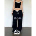 Double Waist Patchwork Pants