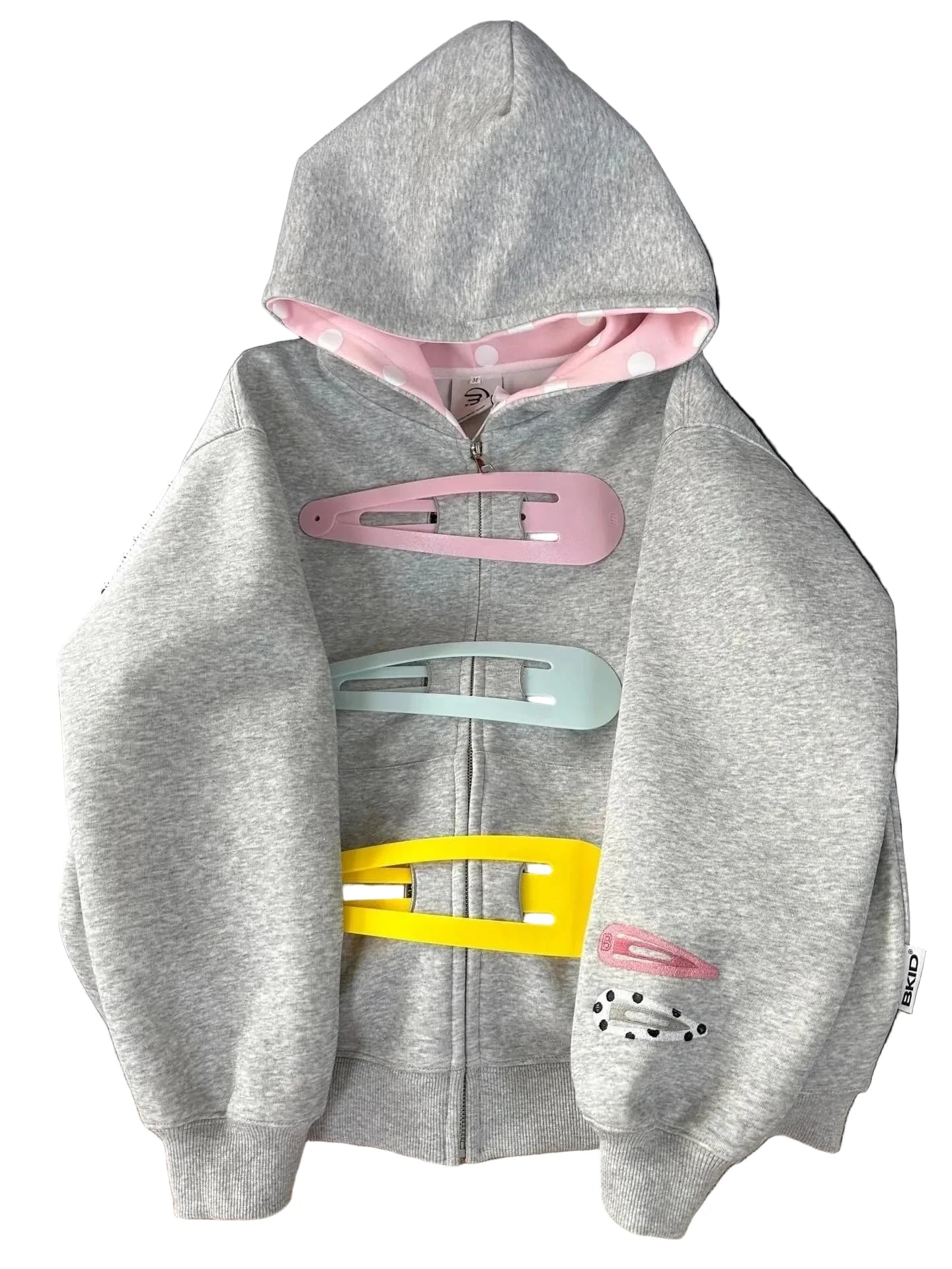 Polka Dot Splicing Hooded - Planet Missy