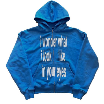 I Wonder What I Look Like In Your Eyes Hoodie - Planet Missy