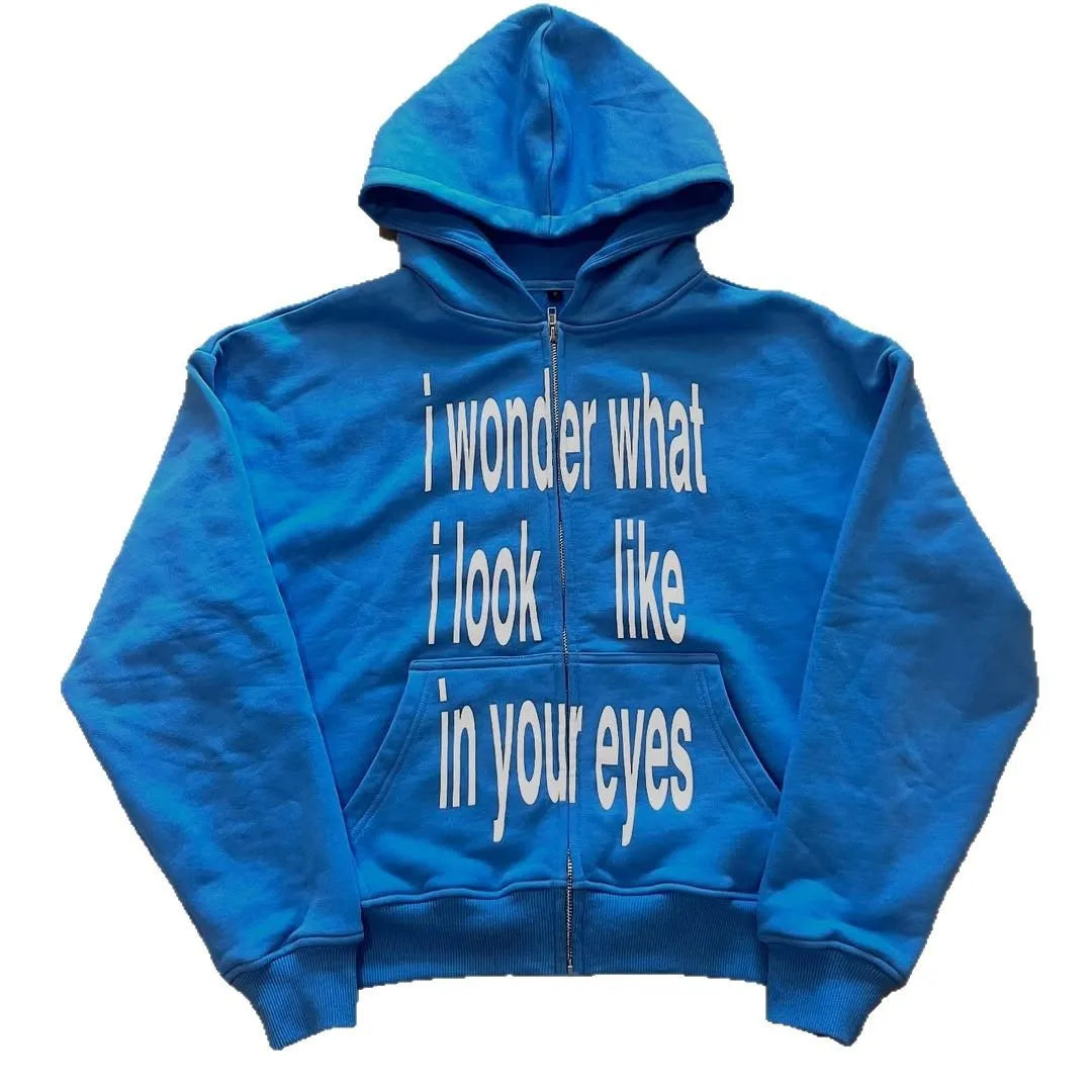 I Wonder What I Look Like In Your Eyes Hoodie - Planet Missy