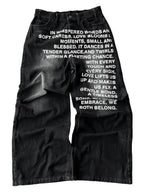 Lettered Straight Leg Jeans