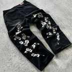 Floral Graphic Jeans