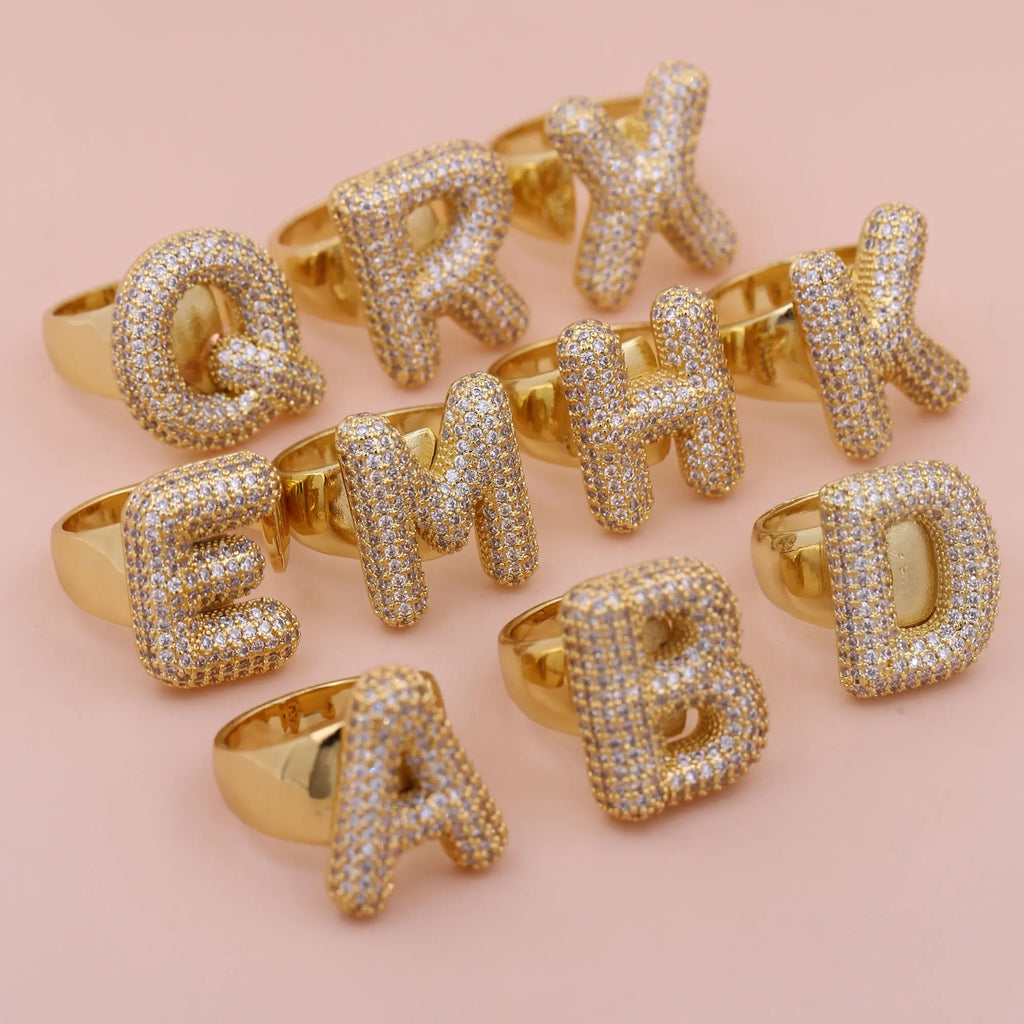 Chunky Letter Rings