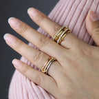 The Luxe Stacked Statement Ring
